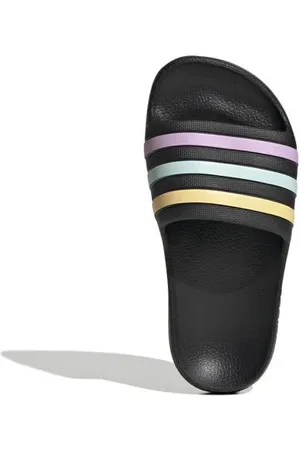 adidas Sportswear Adilette badslippers zwart Jongens/Meisjes Rubber Streep