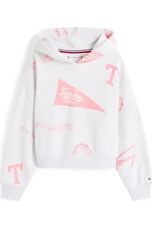 Tommy Hilfiger Hoodie grijs melange Sweater All over print