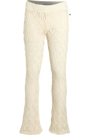 Me & My Monkey Crochet flared broek Ecru Meisjes Katoen Effen
