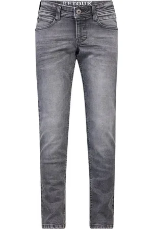 Retour Straight leg jeans Sivar Grijs Jongens Stretchdenim