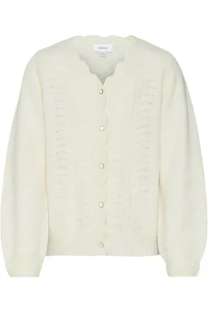 VERO MODA Vest VMELEANOR ecru Wit Meisjes Polyester V