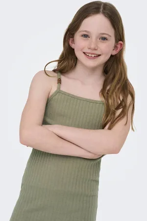 ONLY KIDS GIRL zomerjurk Meisjes Katoen Vierkante hals Effen