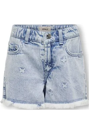 ONLY KIDS GIRL denim straight short Korte broek Blauw