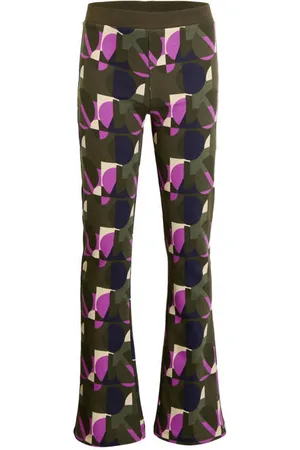 Orange stars Flared broek Rue met alloverprint Meisjes Katoen