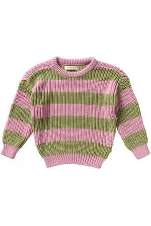Your Wishes Gebreide trui Roze Meisjes Acryl Ronde hals Streep
