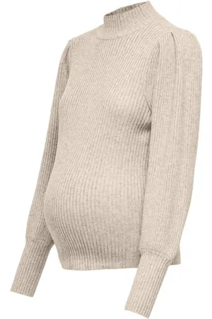 ONLY Ribgebreide zwangerschapstop OLMKATIA Dames Viscose Opstaande kraag