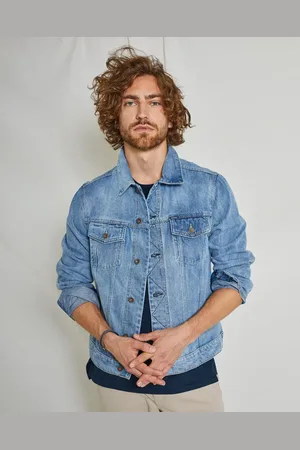 Kuyichi Bourne Jacket Vintage Blue - Duurzame Jas - - Maat S - 100% Biologisch Katoen