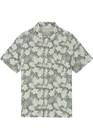Kuyichi Nolan Shirt Printed - Duurzaam Shirt - - Maat S - 52% Biologisch Katoen, 48% Linnen