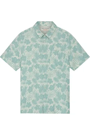 Kuyichi Nolan Shirt Printed - Duurzaam Shirt - - Maat S - 52% Biologisch Katoen, 48% Linnen