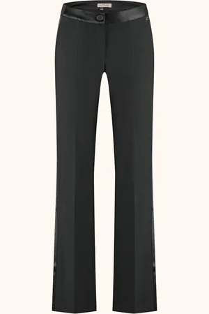 LaDress Kleding Broeken & jeans Broeken Slim & skinny broeken Palma Crêpe satijnen broek