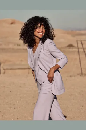 LaDress Kleding Broeken & jeans Broeken Slim & skinny broeken Asti Crêpe satijnen broek