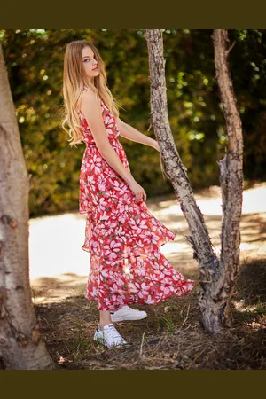 LaDress Kleding Jurken Casual jurken Rihanna Chiffon crêpe jurk
