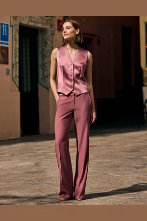 LaDress Kleding Broeken & jeans Broeken Slim & skinny broeken Palma Crêpe satijnen broek