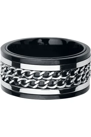 etNox hard and heavy Gothic Ring - Double Chain