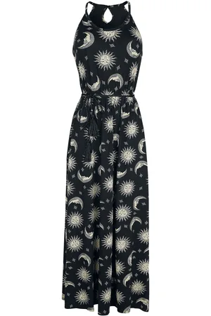 Gothicana Gothic Lange jurk - Maxi jurk met zon, maan en sterren - XS tot 5XL - voor Vrouwen