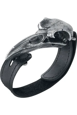 Alchemy Gothic Lederen armband - Raven Skull