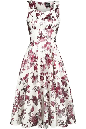 H&R London Rockabilly Medium-lengte jurk - Aphrodite Metallic Swing Dress - XS tot 6XL - voor Vrouwen