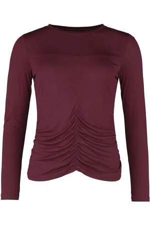 EMP Shirt met lange mouwen - Longsleeve met decoratieve plooien - S tot XXL - voor Vrouwen