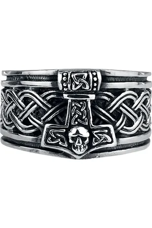 etNox hard and heavy Ring - Thors Hammer - voor Mannen