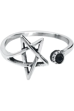 etNox Gothic Ring - Pentagramm - voor Vrouwen