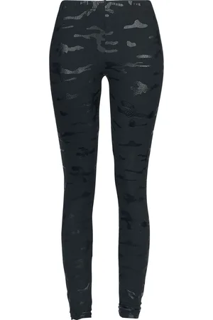 Olive-Coloured Camo Leggings with Side Pockets