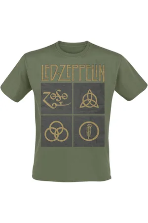 Led Zeppelin T-shirt - Green Symbols - M tot XXL - voor Mannen
