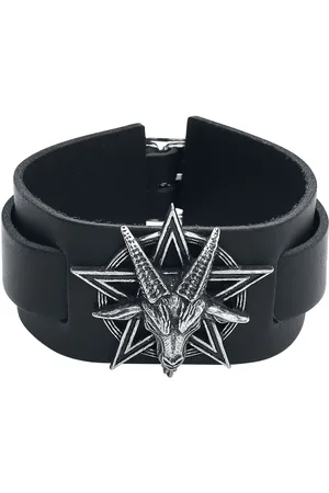 Alchemy Gothic Lederen armband - Baphoment - voor Mannen