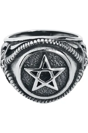 etNox hard and heavy Gothic Ring - Pentagram