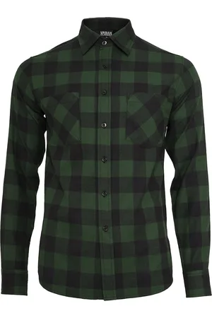 Urban classics Flanellen overhemd - Checked Flannel Shirt - S tot 4XL - voor Mannen