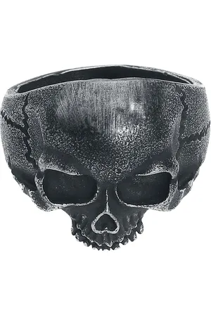 etNox hard and heavy Ring - Skull Head - voor Mannen