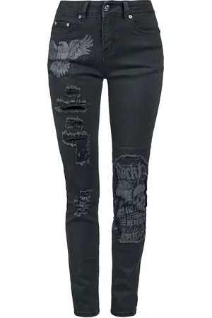 Rock Rebel Rock Jeans - Skarlett - Jeans mit Prints und Rissen - W27L32 - voor Vrouwen
