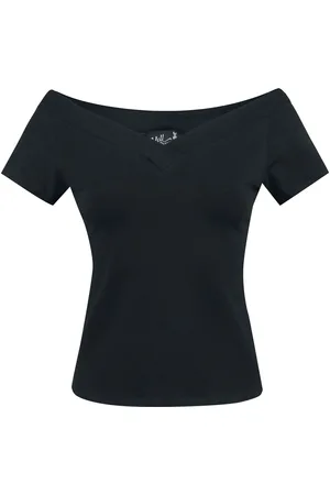 Hell Bunny Rockabilly T-shirt - Alex Top - XS tot XL - voor Vrouwen