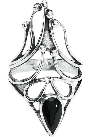 etNox Gothic Ring - Black Onyx - voor Vrouwen
