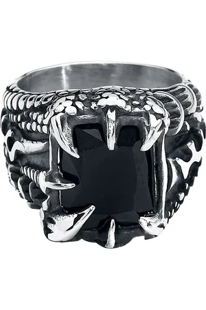 etNox hard and heavy Gothic Ring - Crystal Claw - voor Mannen