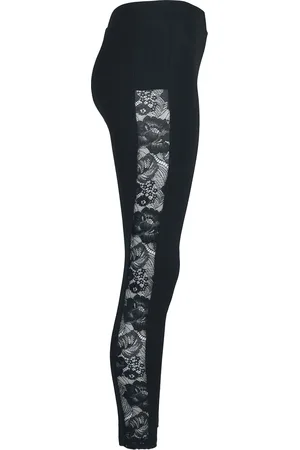 Urban classics Leggings - Ladies Lace Striped Leggings - XS tot 5XL - voor Vrouwen