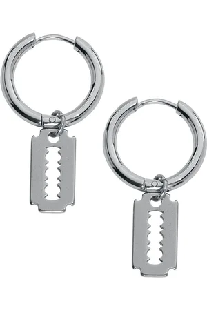 etNox Gothic Oorbel - Razor Blade Hoop oorbellen - voor Vrouwen