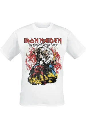 Iron Maiden T-shirt - Stylised Dancing Flames - S tot XXL - voor Mannen