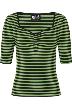 Hell Bunny Rockabilly Shirt met lange mouwen - Warlock Top - XS tot XL - voor Vrouwen