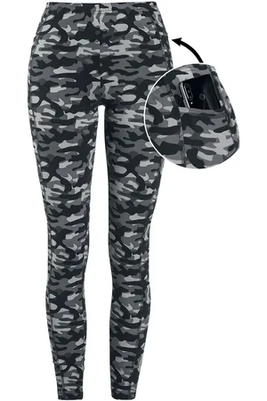 Rock Rebel Rock Leggings - Grey Camo Leggings with Side Pockets - XS tot 5XL - voor Vrouwen
