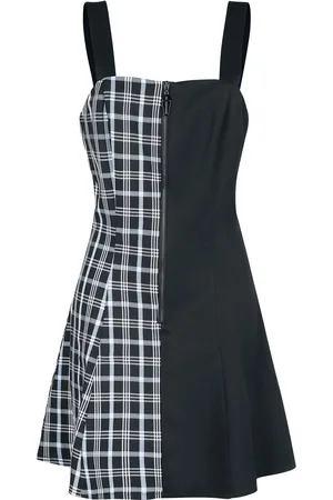 Banned Retro Gothic Korte jurk - Death Check Dress - S tot XL - voor Vrouwen