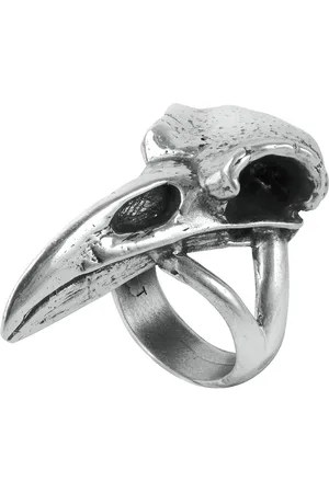 Alchemy Gothic Ring - Raven Skull - voor Vrouwen
