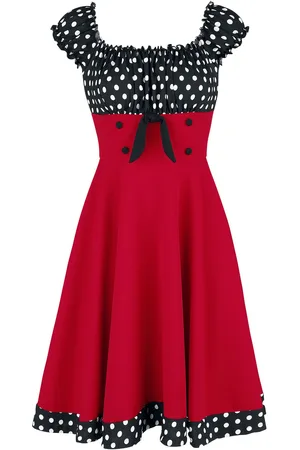 Belsira Rockabilly Medium-lengte jurk - Schulterfreies Swing-Kleid - XS tot XXL - voor Vrouwen