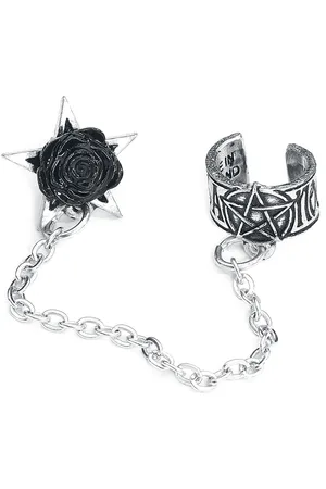 Alchemy Gothic Ear Clip - Rosa Nocta Earcuff - voor Vrouwen