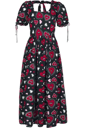 Hell Bunny Lange jurk - Kate Heart Dress - XS tot 4XL - voor Vrouwen