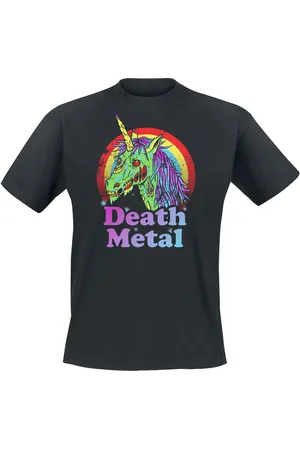 Funshirt Eenhoorn T-shirt - Death Metal - S tot M - voor Mannen