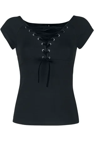 Hell Bunny Rockabilly T-shirt - Belladonna Top - XS tot L - voor Vrouwen