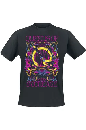 Queens Of The Stone Age T-shirt - In Times New Roman - Neon Sacrilege - S tot 3XL - voor Mannen