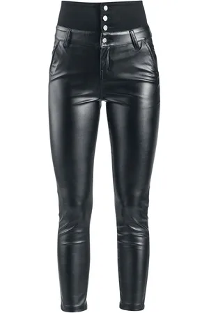 Forplay Kunstlederen broeken - High Waist Leather Immitation Trousers - W29L32 tot W38L34 - voor Vrouwen