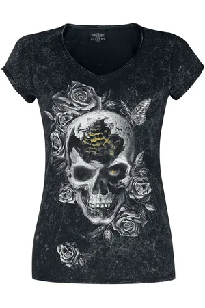 Alchemy Gothic T-shirt - Bee Skull - S tot 4XL - voor Vrouwen