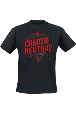 Dungeons and Dragons Gaming T-shirt - Chaotic Neutral - Keeping Options - S tot XXL - voor Mannen